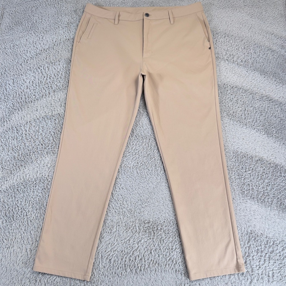 Vuori Cascade Pant Mens 38 Khaki Tan Technical Chino V427 Stretch Trousers